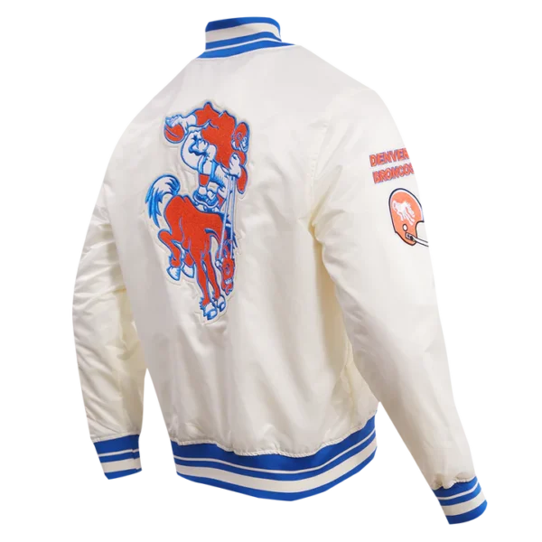 Denver Broncos Retro Classic Satin Varsity Jacket