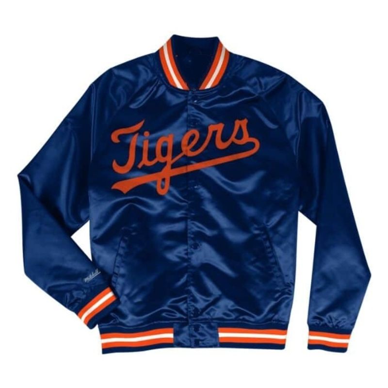 Detroit Tigers Satin Varsity Jacket