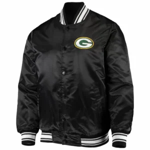 Green Bay Packers Locker Room Satin Varsity Jacket