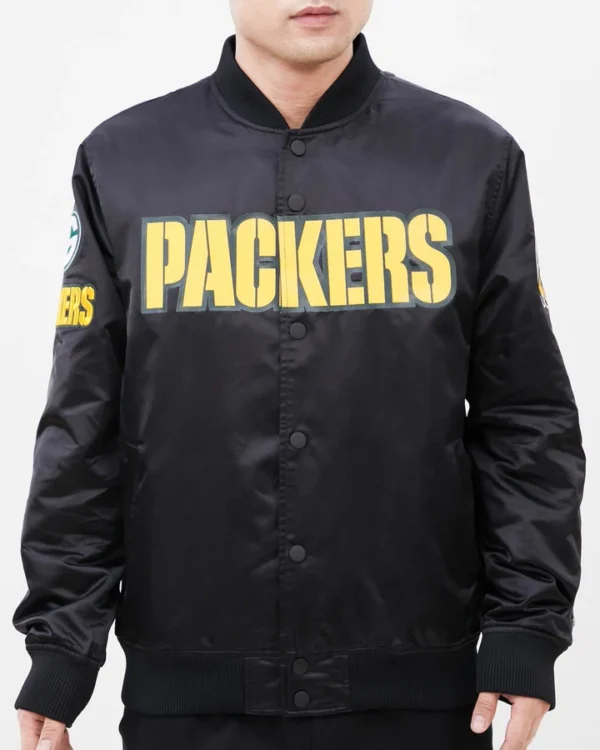 Green Bay Packers Team Big Logo Satin Jacket