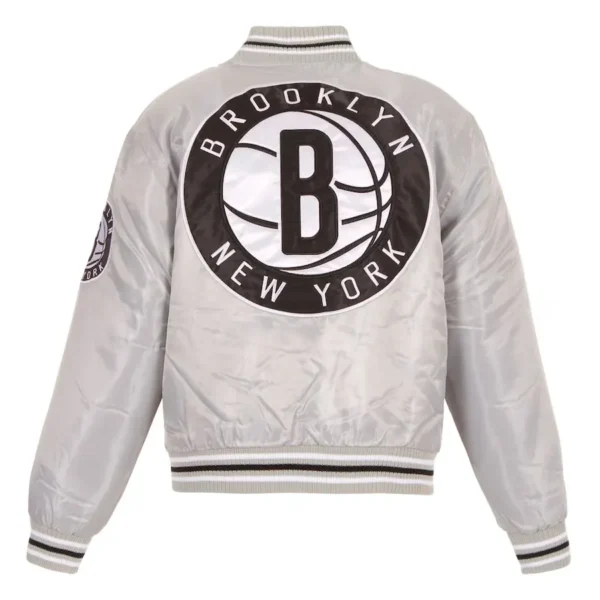 Jany Frami Brooklyn Nets Satin Varsity Jacket 2023