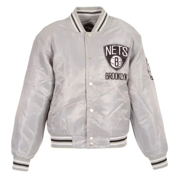 Jany Frami Brooklyn Nets Satin Varsity Jacket