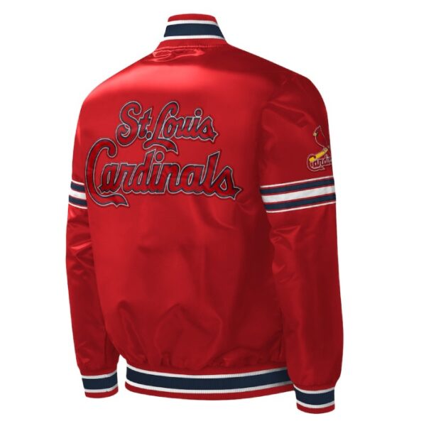 Mens St. Louis Cardinals Red Satin Varsity Jacket 2023