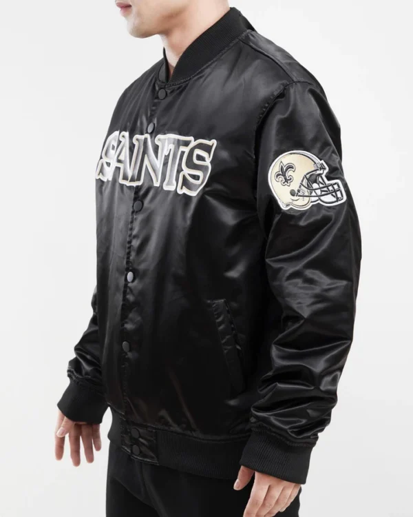 New Orleans Saints Team Big Logo Satin Jacket 2023