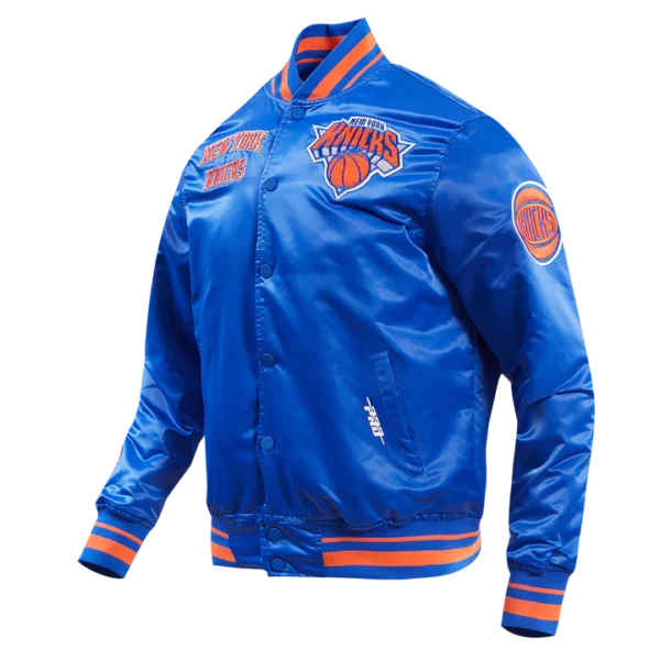 New York Knicks Retro Classic Satin Varsity Jacket 2023