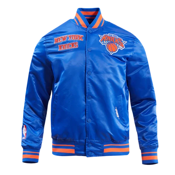 New York Knicks Retro Classic Satin Varsity Jacket