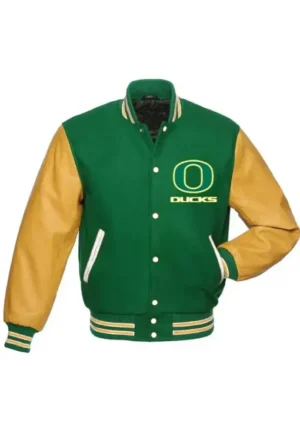 Oregon Ducks Green and Yellow Varsity Jacket 2023