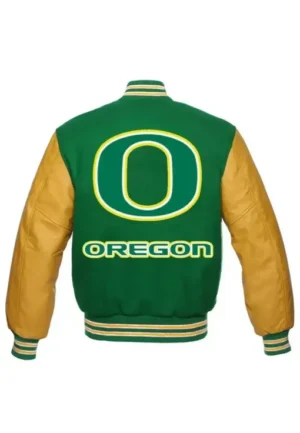 Oregon Ducks Green and Yellow Varsity Jacket