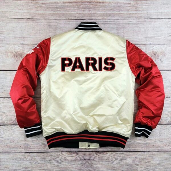 Red Peppers Paris Satin Varsity Jacket 2023