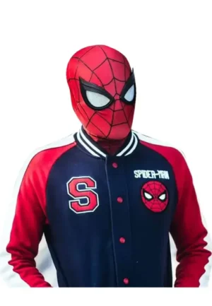 Spiderman Navy Blue and Red Varsity Jacket 2023