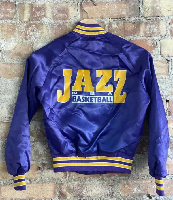 Vintage 90s NBA Utah Jazz Satin Varsity Jacket 2023