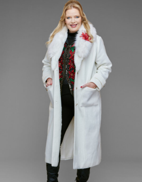 Haul Out The Holly Lit Up 2023 Melissa Peterman White Coat
