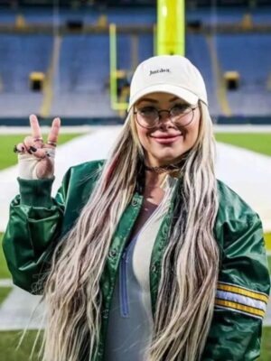 Liv Morgan Green Bay Packers Satin Green Jacket 2023