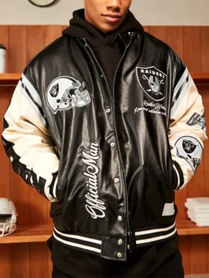 Las Vegas Raiders Leather Varsity Jacket