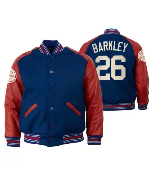 New York Giants Saquon Barkley Varsity Jacket