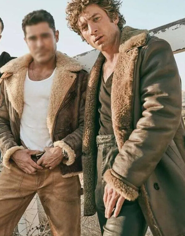 The Iron Claw 2023 Jeremy Allen White Shearling Coat