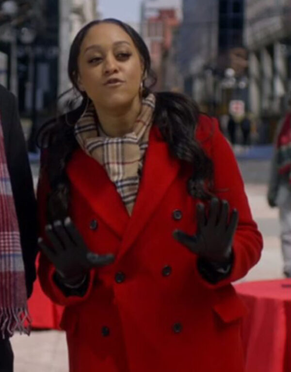 Yes Chef Christmas Tia Mowry Red Coat 2023