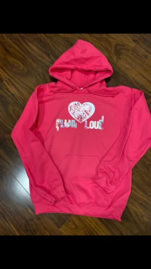 Plug Love Pink Valentines Day Hoodie