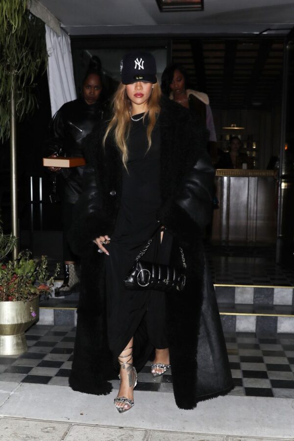 Rihanna West Hollywood Leather Coat 2024
