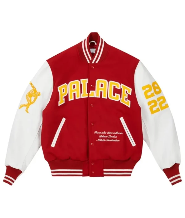 Palace Greek Red And White Wool Varsity Jacket