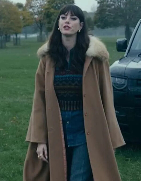 The Gentlemen 2024 Kaya Scodelario Shearling Coat