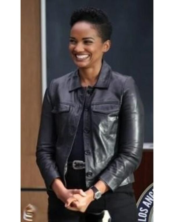 The Rookie S06 Mekia Cox Black Leather Jacket