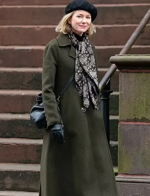 Naomi Watts The Friend Set Green Trench Coat