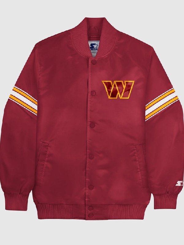Washington Commanders Varsity Satin Jacket