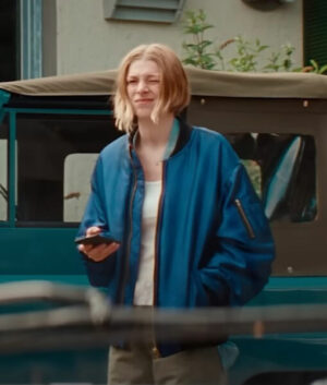 Hunter Schafer Cuckoo Blue Jacket 2024