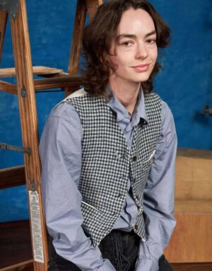 I Saw The Tv Glow Brigette Lundy-paine Houndstooth Vest