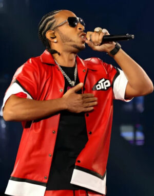 Ludacris Iheartradio 2024 Red Leather Shirt