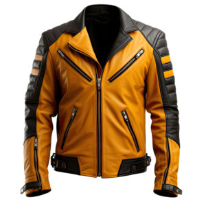 Men’s Sheepskin Café Racer Leather Biker Jacket