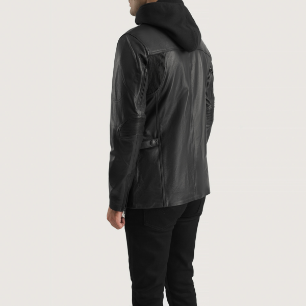 Moulder Hooded Black Jacket