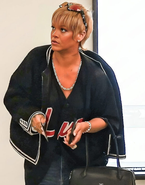 Rihanna Black Tweed Jacket 2024