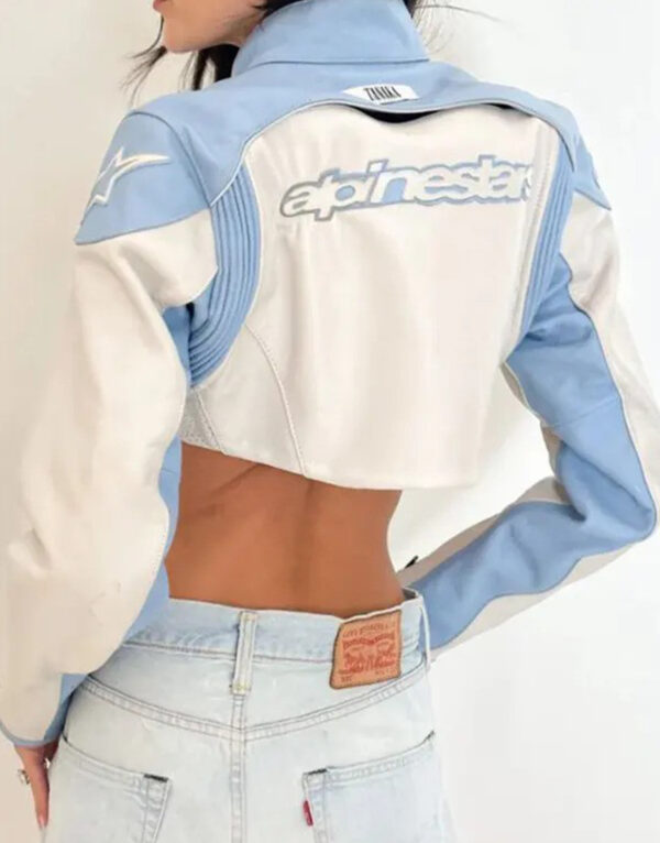 Sabrina Carpenter Moto Baby Blue Jacket 2024