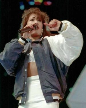 Selena Quintanilla Blue Bomber Jacket