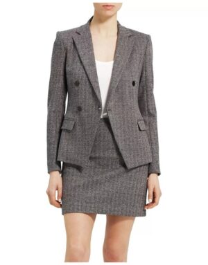 The Girls On The Bus Melissa Benoist Herringbone Blazer