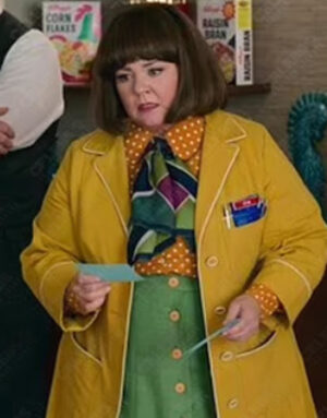 Unfrosted 2024 Melissa McCarthy Yellow Coat