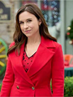 A Merry Scottish Christmas 2023 Lacey Chabert Red Coat