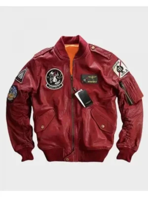 Carrier Air Wing Bomber Leather Jacket