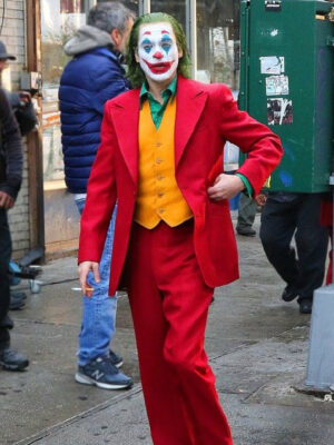Joaquin Phoenix Joker Red Tuxedo Suit 2024