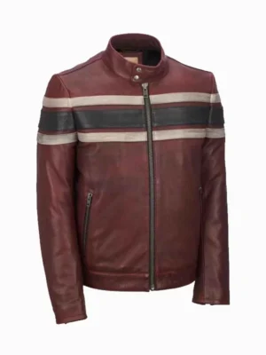 Men’s Retro Red Waxed Vintage Jacket