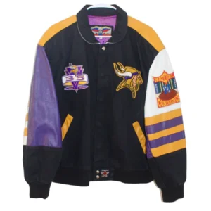 Minnesota Vikings Jeff Hamilton Leather Jacket