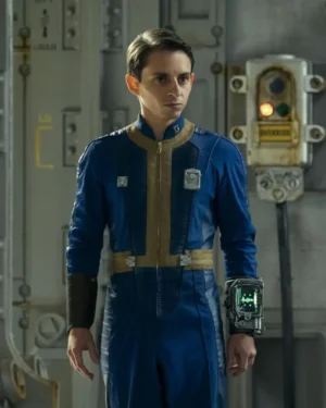 Moises Arias Fallout 2024 Blue Jumpsuit