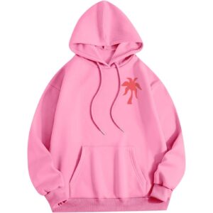 Pink Palm Puff Hoodie