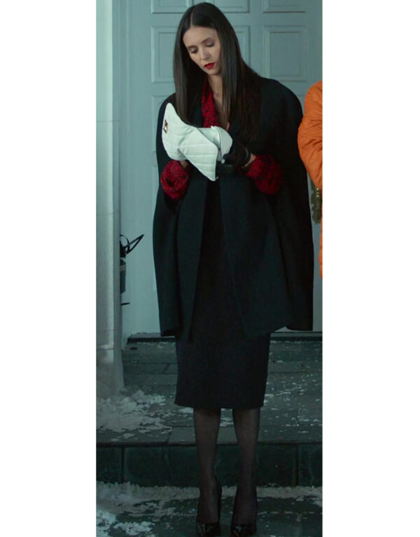 Reunion 2024 Nina Dobrev Black Cape Coat