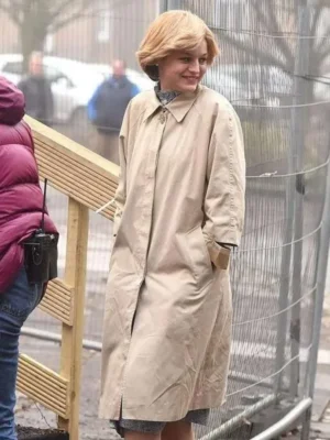 The Crown S04 Princess Diana Cotton Trench Coat