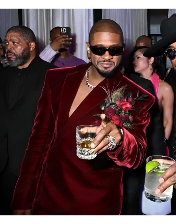 Usher Met Gala After Party Velvet Blazer