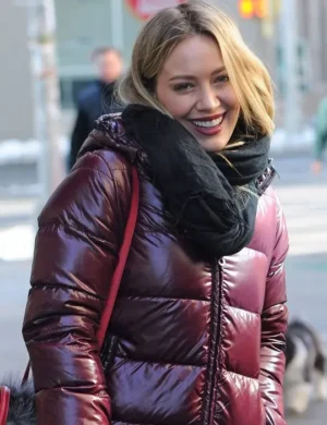 Younger Hilary Duff Puffer Hooded Jacket 2024