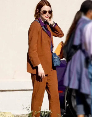 Kinds Of Kindness 2024 Emma Stone Brown Suit